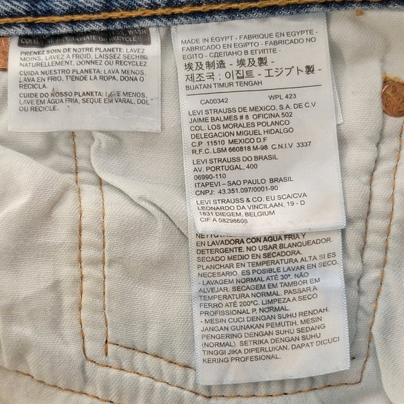 Levis 501 Jeans Men 36 Blue Straight Medium Wash Denim Button Fly Pants 36x30 - Picture 9 of 16